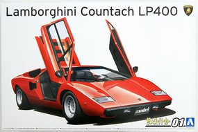 Aoshima 1974 Lamborghini Countach LP400 Sports Car Plastic Model Car Vehicle Kit 1/24 Scale #58046