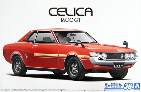 Aoshima 1972 Toyota Celica 1600GT 2-Door Car Plastic Model Car Vehicle Kit 1/24 Scale #59135