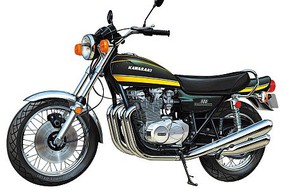 Aoshima 1974 Kawasaki Z1A 900 Super4 Motorcycle Plastic Model Motorcycle Kit 1/12 Scale #63415