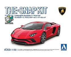 Aoshima Lamborghini Aventador S Sports Car (Red) Plastic Model Car Vehicle Kit 1/32 Scale #63477