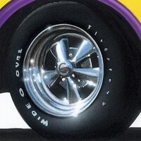 Aoshima American SS 15'' Tire & Wheel Set (4) Plastic Model Tire Wheel 1/24 Scale #66249