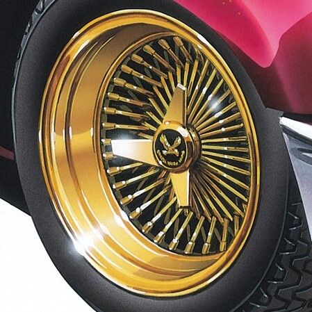 Aoshima Wire Gold Plating 13 Tire & Wheel Set (4) Plastic Model Tire Wheel 1/24 Scale #66270