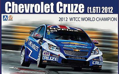 Aoshima Chevrolet Cruze (1.6T) 2012 WTCC World Champion Race Car Plastic Model Car Kit 1/24 #82997