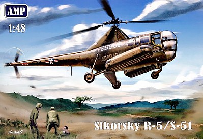 AMP R5/S51 USAF Rescue Helicopter Plastic Model Helicopter Kit 1/48 Scale #48002