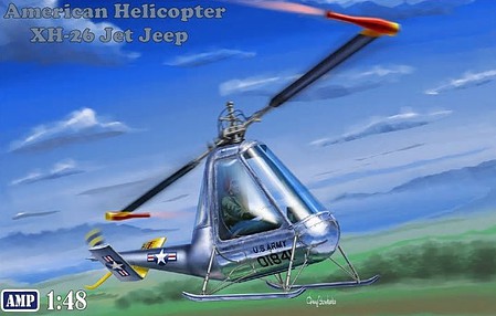 AMP Hiller XH26 Jet Jeep American Helicopter Plastic Model Helicopter Kit 1/48 Scale #48007