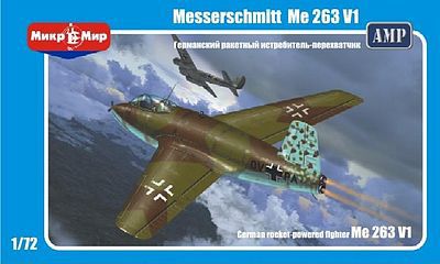 AMP Messerschmitt Me263V1 German Rocket-Pwd Fighter Plastic Model Airplane Kit 1/72 Scale #7201