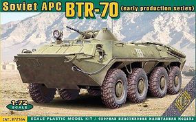 Ace BTR70 Early Soviet Armored Personnel Carrier Plastic Model Military Vehicle Kit 1/72 #72164