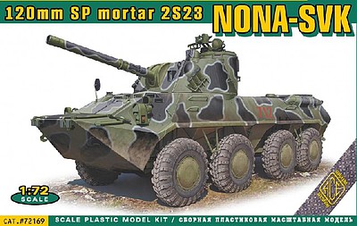 Ace 120mm Self-Propelled Mortar 2S23 Tank Plastic Model Military Vehicle Kit 1/72 Scale #72169