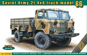 Ace Soviet Army 2-Ton 4x4 Model 66 Truck Plastic Model Military Vehicle Kit 1/72 Scale #72182