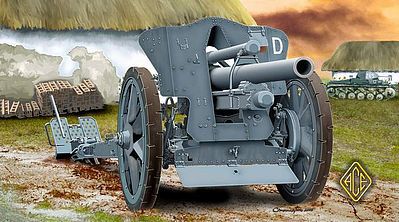 Ace German leFH18/18M 105mm Field Howitzer Plastic Model Artillery Kit 1/72 Scale #72216