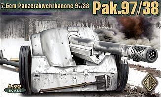 Ace German 7.5cm Pak 97/38 WWII Gun Plastic Model Artillery Kit 1/72 Scale #72223