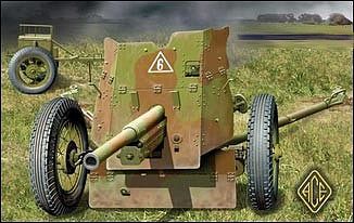 Ace Soviet 45mm Anti-Tank Gun Model 1937 Plastic Model Artillery Kit 1/72 Scale #72242
