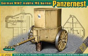 Ace WWII German Mobile MG Bunker Panzernest Plastic Model Military Vehicle Kit 1/72 #72561