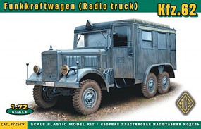 Ace Kfz62 Funkkraftwagen Radio Truck Plastic Model Military Vehicle Kit 1/72 Scale #72579
