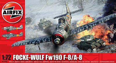 Airfix Focke Wulf Fw190A8/F8 Fighter (New Tool) Plastic Model Airplane Kit 1/72 Scale #02066