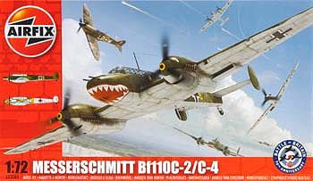 Airfix Messerschmitt Bf 110C-2/C-4 Plastic Model Airplane Kit 1/72 Scale #03080