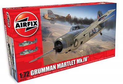 Airfix Grumman Martlet Mk IV Fighter (New Tool) Plastic Model Airplane Kit 1/72 Scale #2074