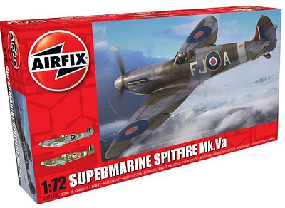 Airfix Supermarine Spitfire Mk Va Aircraft Plastic Model Airplane Kit 1/72 Scale #2102