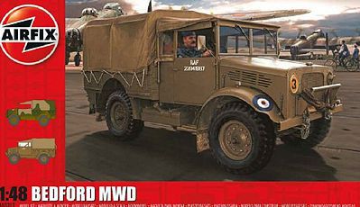 Airfix Bedford MWD Light Military Truck Plastic Model Vehicle Kit 1/48 Scale #3313