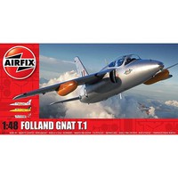 Airfix Folland Gnat British Subsonic Fighter Plastic Model Airplane Kit 1/48 Scale #5123