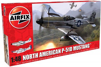 Airfix P51D Mustang Fighter Plastic Model Airplane Kit 1/48 Scale #5131