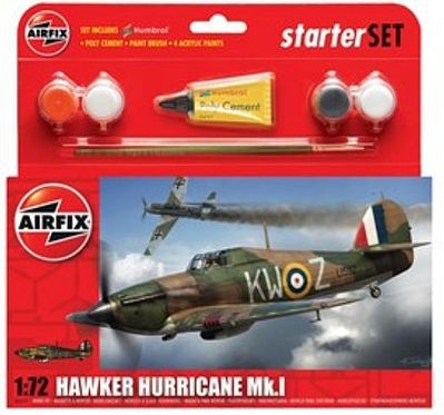 Airfix Hawker Hurricane Mk I Fighter Plastic Model Airplane Kit 1/72 Scale #55111