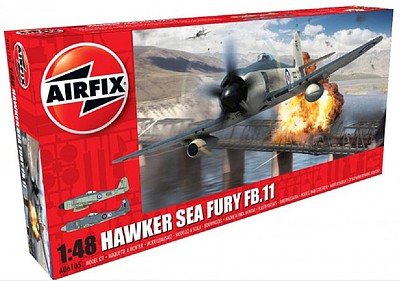 Airfix Hawker Sea Fury FB II Aircraft Plastic Model Airplane Kit 1/48 Scale #6105