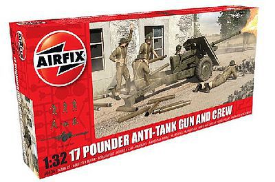 Airfix 17-Pounder Anti-Tank Gun 1/32 Scale Plastic Model Military Vehicle Kit #6361