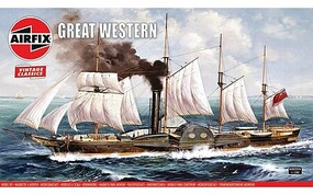 Airfix Great Western 4-Masted Paddle Steamer Plastic Model Sailing Ship Kit 1/180 Scale #8252