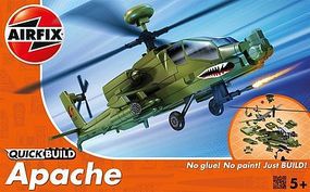 Airfix Apache Helicopter Quick Build Snap Tite Plastic ModelHelicopter Kit #j6004