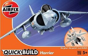 Airfix BAe Harrier Aircraft Quick Build Kit Snap Tite Plastic Model Aircraft #j6009