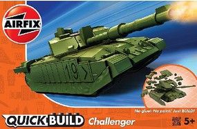 Airfix Quick Build Challenger Tank Snap Tite Plastic Model Tank Kit #j6022