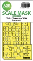 Art-Scale 1/48 Art Scale  TBD-1 Devastator one-sided fit express mask for Great Wall Hobby