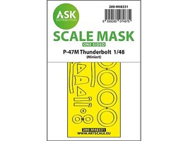 Art-Scale 1/48 Art Scale P-47M Thunderbolt one-sided express fit mask for MINIART