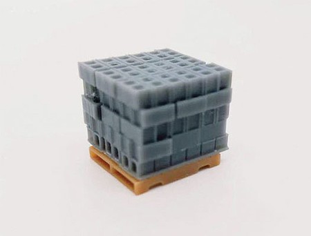 All-Scale-Miniatures Stack of Cinder Blocks (5) N Scale Model Railroad Building Accessory #1600919