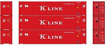 Athearn HO RTR 45 Container, K-Line (3)