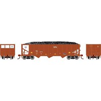 Athearn RTR 40' 3-Bay Ribbed Hopper with load CC #40079 HO Scale Model Train Freight Car #15165