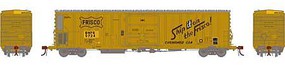Athearn 57' Mechanical Reefer BNFE/Yellow/Ex-SLSF #9724 N Scale Model Train Freight Car #24604