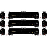 Athearn 33,900-Gallon LPG Tank Flat Panel UTLX #2 (3) N Scale Model Train Freight Car Set #3574