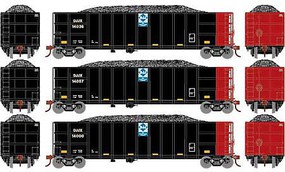 Athearn Thrall High Side Gondola With Load DJJX #1 (3) N Scale Model Train Freight Car Set #3833