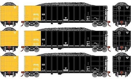 Athearn Thrall High Side Gondola With Load ZCCX #2 (3) N Scale Model Train Freight Car Set #3854