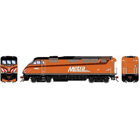 Athearn RTR F59PHI METX Metra #405 HO Scale Model Train Diesel Locomotive #64629