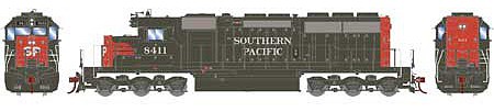 Athearn HO RTR SD40, SP/Red & Grey/SP on Nose #8411
