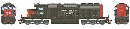 Athearn HO RTR SD40, SP/Red & Grey/SP on Nose #8451