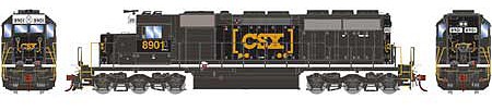 Athearn HO RTR SD40/DCC & SND,CSX/Black/Boxcar Logo #8901