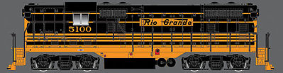 Atlas GP7 DC DRGW #5100 HO Scale Model Train Diesel Locomotive #10002005