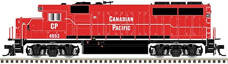 Atlas GP40-2 standard DC Canadian Pacific 4653 HO Scale Model Train ...