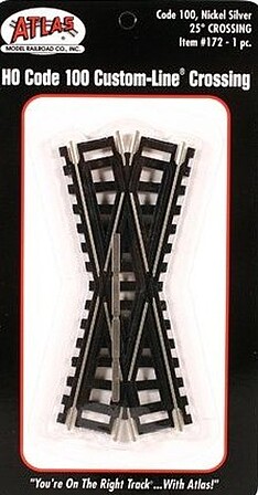 Atlas HO Scale Code 100 19 Degree Crossing Track - #171