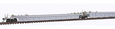 Atlas Thrall 53 3-Unit Articulated Well Car Undecorated HO Scale Model Train Feight Car #20001266