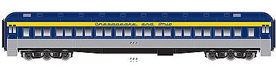 Atlas Heavyweight Paired-Window Coach Chesapeake & Ohio HO Scale Model Train Passenger Car #20001715